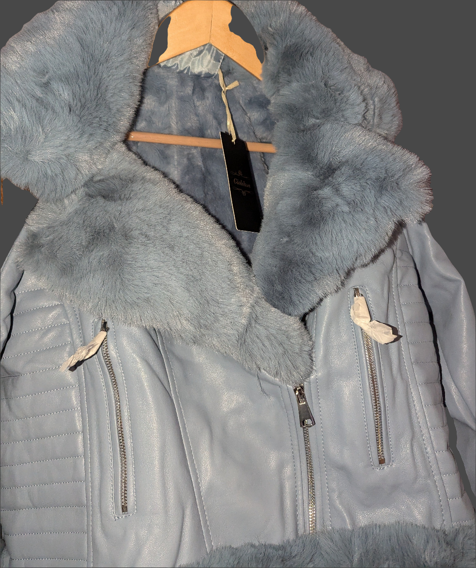 Light blue biker Jacket